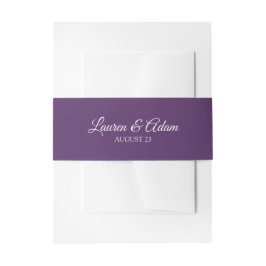 Einladung zum Hochzeitsbänder (Pflaume / Lila) Einladungsbanderole