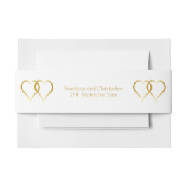 Einladung zum Hochzeitsfeiern Bly Band Gold Hearts