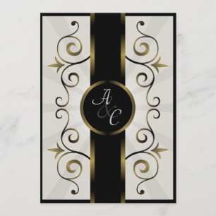Einladung zum Hochzeitsfeiern Goldbrasse Eleganter