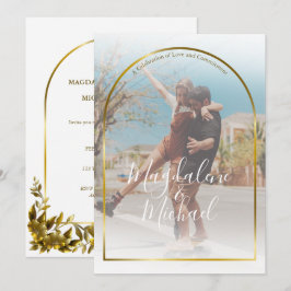 Einladung zum Hochzeitsfeiern im Foto