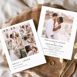 Einladung zum Hochzeitsfeiern in Schwarz-Weiß-Foto