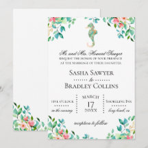 Einladung zum Hochzeitsfeiern mit botanischem Seep