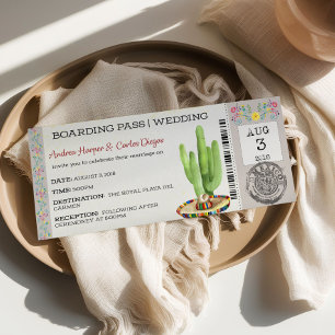 Einladung zum Hochzeitsfeiern mit mexikanischem Bo