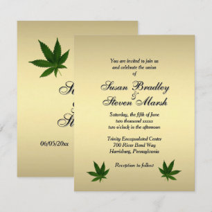 Einladung zum Hochzeitsfeiern von Classy Gold Weed