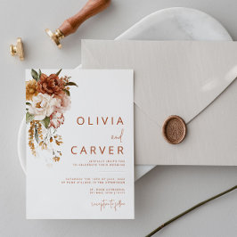 Einladung zum Hochzeitsfest mit Blumensonnenschirm