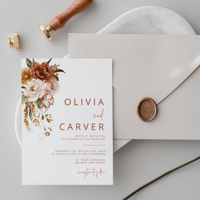 Einladung zum Hochzeitsfest mit Blumensonnenschirm (Von Creator hochgeladen)