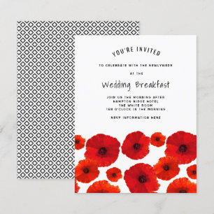 Einladung zum Hochzeitsfrühstück von Red Poppies