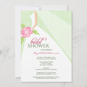 Einladung zum Hochzeitskleid_2 Brautdusche (Minze)