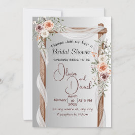 Einladung zum Hochzeitspaziergang Boho Pink Peony 