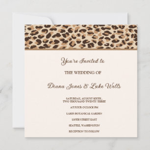 Einladung zum Hochzeitsschreiben von Leopard