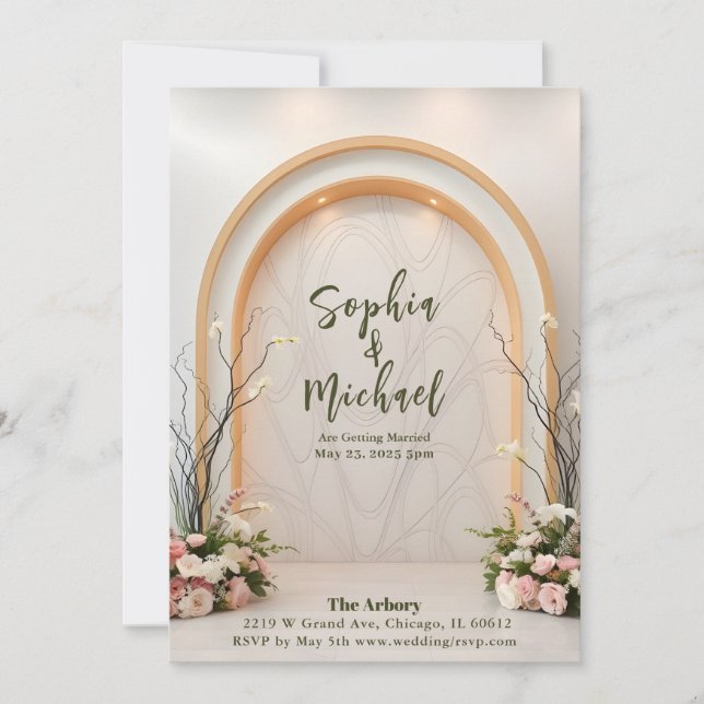 Einladung zum Hochzeitstag (Vorderseite)