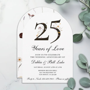 Einladung zum Hochzeitstag 25 Jahre Liebe