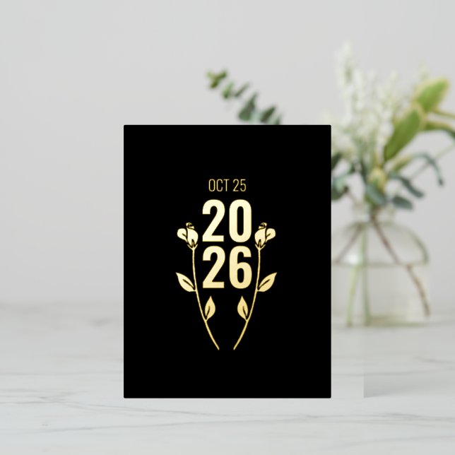 Einladung zum Hochzeitstag Postkarte (Stehend vorne)