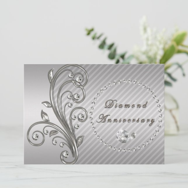 Einladung zum Hochzeitstag von Diamond (Stehend Vorderseite)