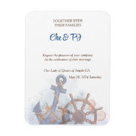 Einladung zum Hochzeitsthema Nautical Beach Magnet