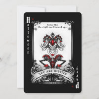 Einladung zum Joker-Card-Halloween-Party