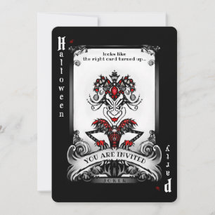 Einladung zum Joker-Card-Halloween-Party