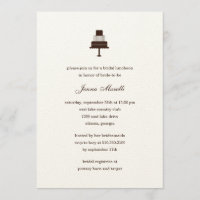 Einladung zum klassischen Tiered Cake Bridal Dusch