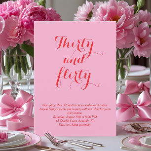 Einladung zum Koketten Geburtstag - Rosa