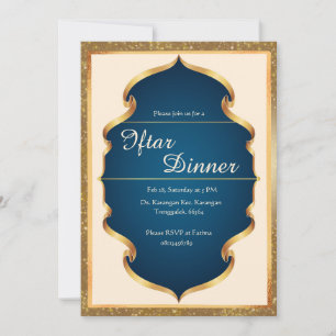 Einladung zum königsblauen und goldenen Iftar-Dinn