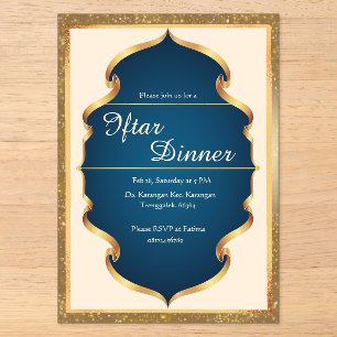 Einladung zum königsblauen und goldenen Iftar-Dinn