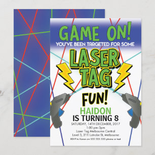 Einladung zum Laser Tag Birthday