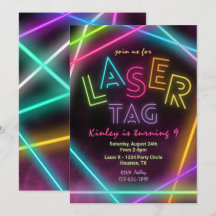 Einladung zum Laser Tag Birthday | Girl Laser Tag