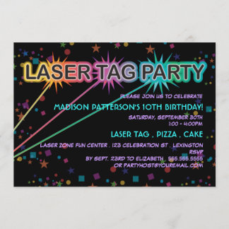Einladung zum Laser Tag Geburtstag