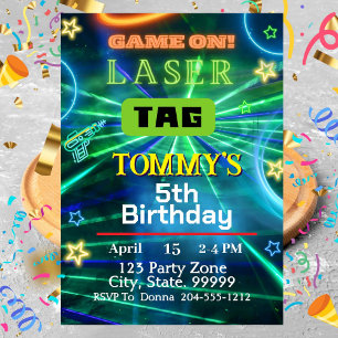 Einladung zum Laser Tag Geburtstag