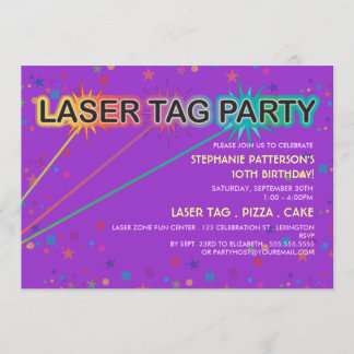 Einladung zum Laser Tag Geburtstag| Mädchen