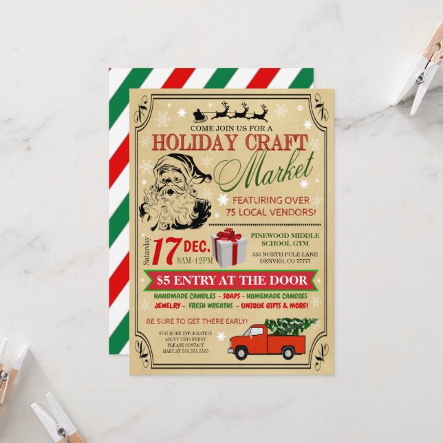 Einladung zum Markt für Freizeitfahrzeuge (Vorderseite/Rückseite Beispiel)