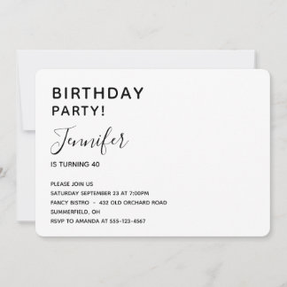 Einladung zum Minimalistischen Geburtstag