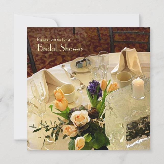 Einladung zum Mittagessen Bridal Dusche (Vorderseite)