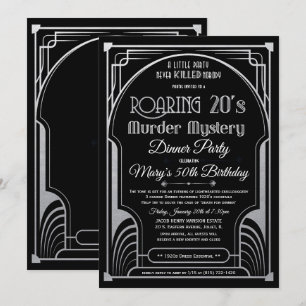 Einladung zum Mord-Mystery-Spiel der Roaring Twent