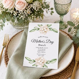 Einladung zum Muttertagsbrunch Elegante Blumen