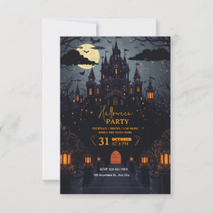 Einladung zum mystischen nächtlichen Halloween-Par
