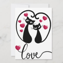 Einladung zum niedlichen Katzen Valentinstag