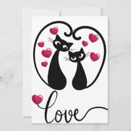 Einladung zum niedlichen Katzen Valentinstag