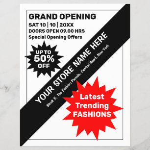 Einladung zum Öffnen des Marketings Flyer