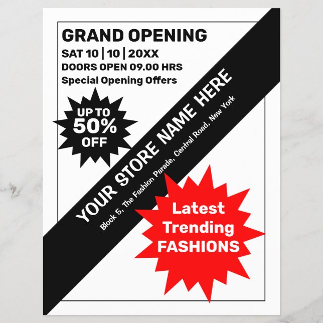 Einladung zum Öffnen des Marketings Flyer (Vorne)