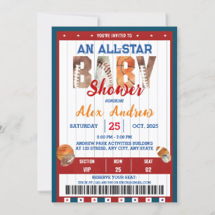 Einladung zum persönlichen All Star Baby Dusche