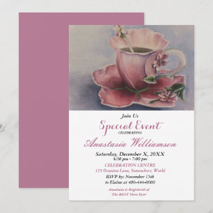 EINLADUNG ZUM PINKEN FUCHSIEN-TASSEN-PARTY EVENT