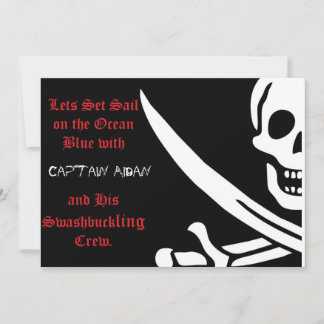 Einladung zum Piratenschädel und Kreuzknochen