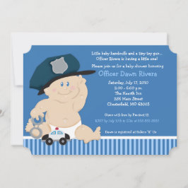 Einladung zum Polizist-Polizeibeamten Ticket Baby