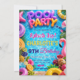 Einladung zum Poolparty-Geburtstag am Splash Day