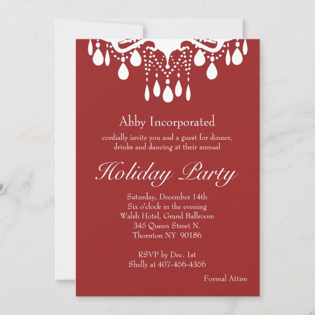 Einladung zum Red Grand Ballroom Holiday (Vorderseite)