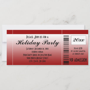 Einladung zum Red Holiday Party Ticket