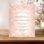 Einladung zum Rose zum Geburtstag des Haushalts<br><div class="desc">Für eine elegante 50. Geburtstagsfeier (oder jedes Alter). Eine Rose goldener Hintergrund. Personalisieren und fügen Sie einen Namen und Party-Details hinzu. Der Name wird mit einem handgeschriebenen Stilskript geschrieben</div>