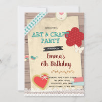 Einladung zum Scrapbook- und Kunstparty-Thema