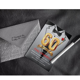 Einladung zum Smoking zum 60. Geburtstag
